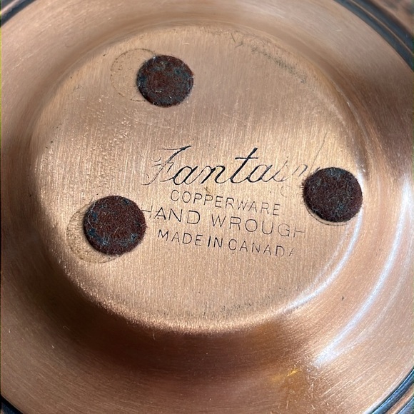 Vintage “Maple Leaf Canada” Glass and copper Jam Jar W/ Lid And Spoon and plate - Picture 8 of 11